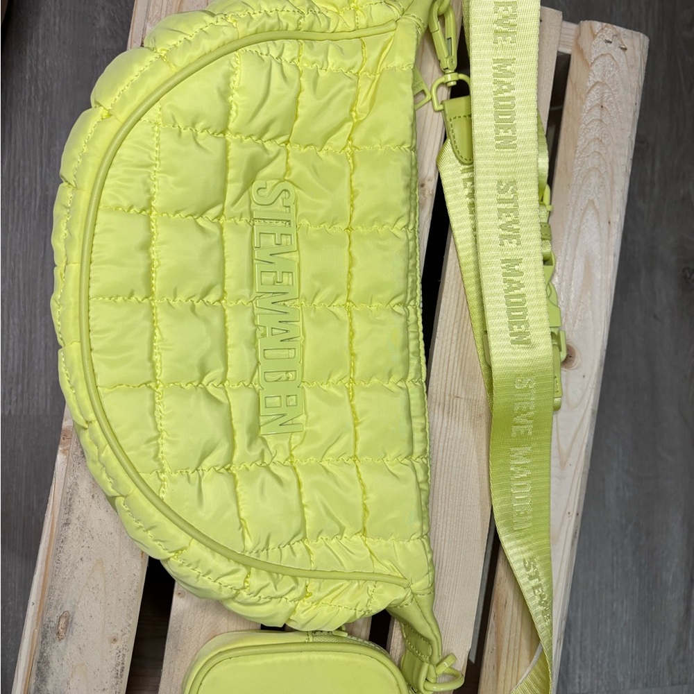 Steve Madden Yellow Quilted Crossbody Bag